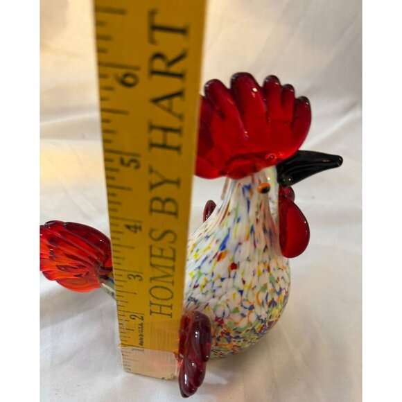 6" Glass Rooster Hobby Lobby No chips Hand Blown Art Glass - Picture 6 of 7